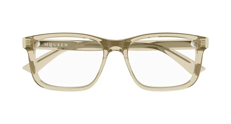 Uomo AM0486O 005 Montature da vista Acetato Giallo Trasparente Squadrata miniatura 2