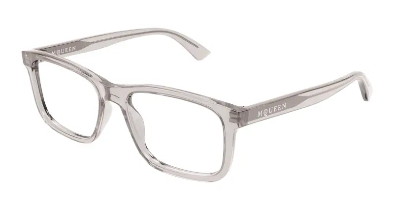 Uomo AM0486O 008 Montature da vista Acetato Grigio Trasparente Squadrata