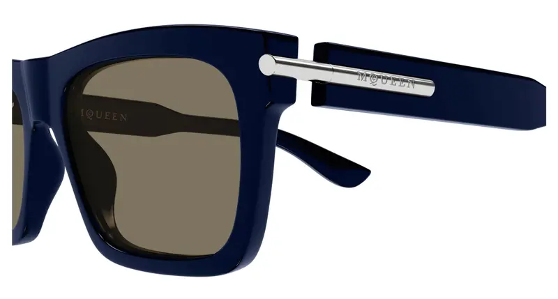 Alexander McQueen Occhiali da sole Uomo Blu 892583 miniatura 2