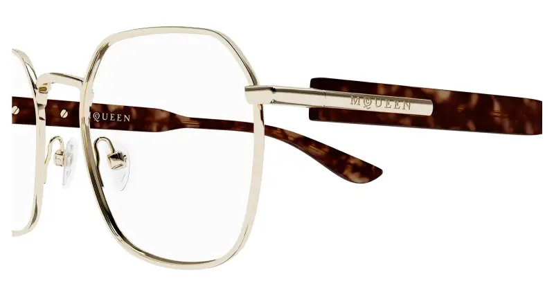 Uomo AM0499O 003 Montature da vista Acetato Oro Trasparente Geometrica miniatura 3