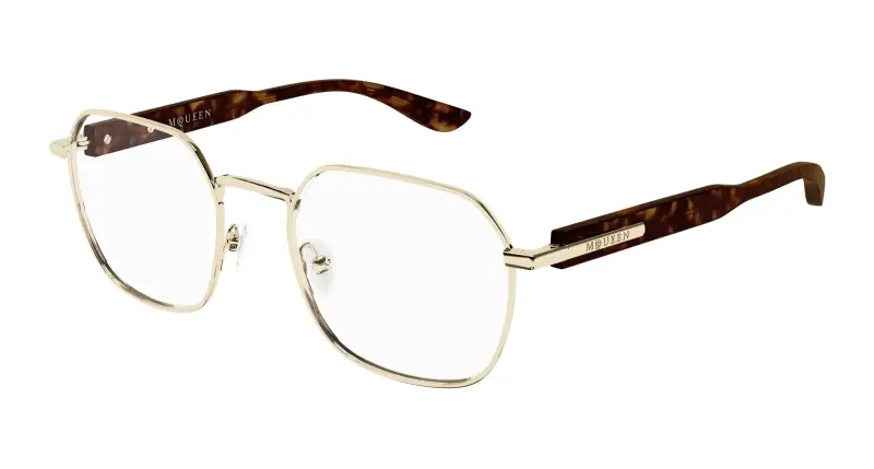 Uomo AM0499O 003 Montature da vista Acetato Oro Trasparente Geometrica