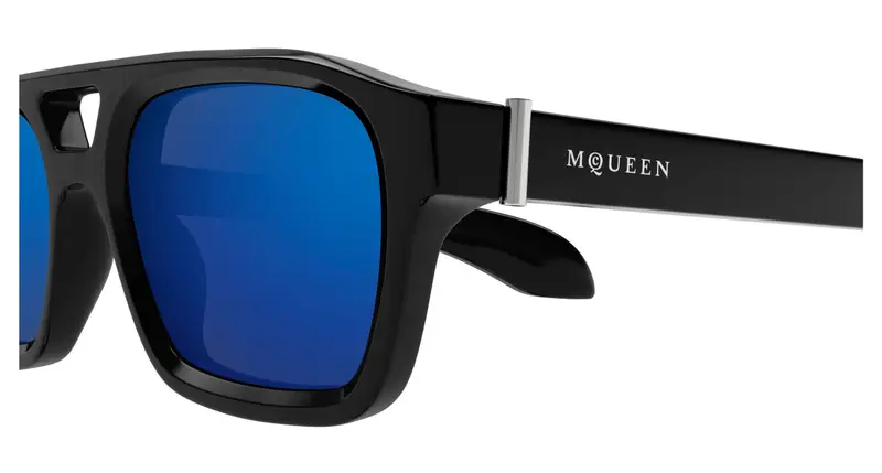 Alexander McQueen Occhiali da sole Uomo Blu 892577 miniatura 2