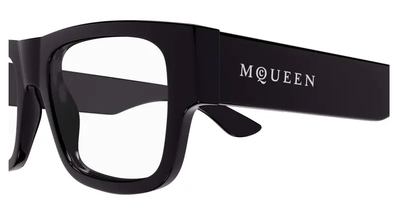 Alexander McQueen Uomo AM0511O 004 Montature da vista Acetato Viola Trasparente Squadrata miniatura 2