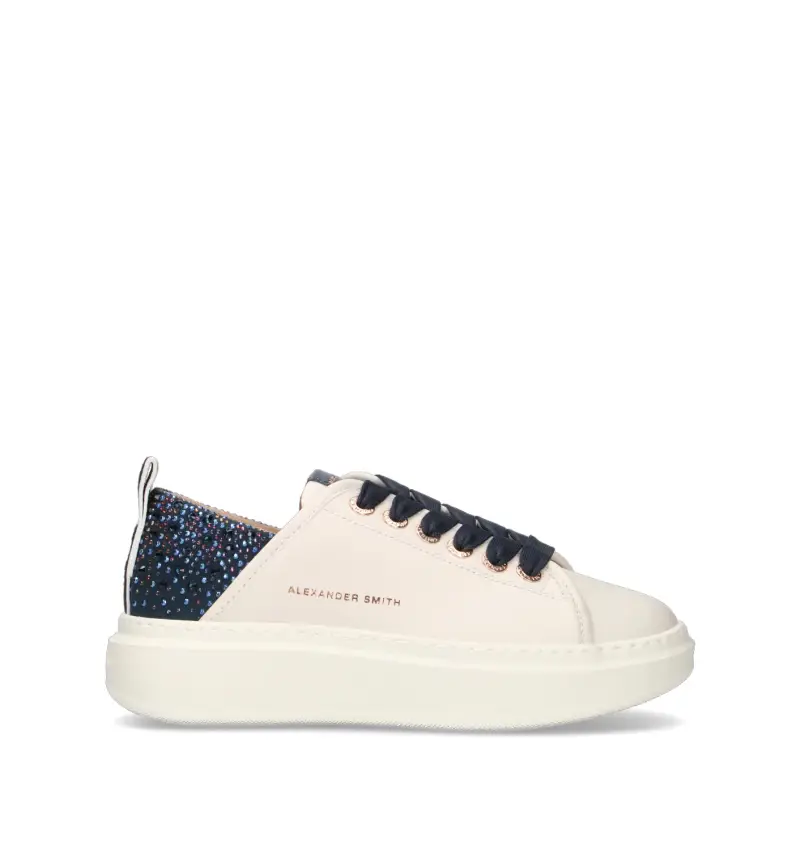 Sneaker donna bianca in pelle Vario