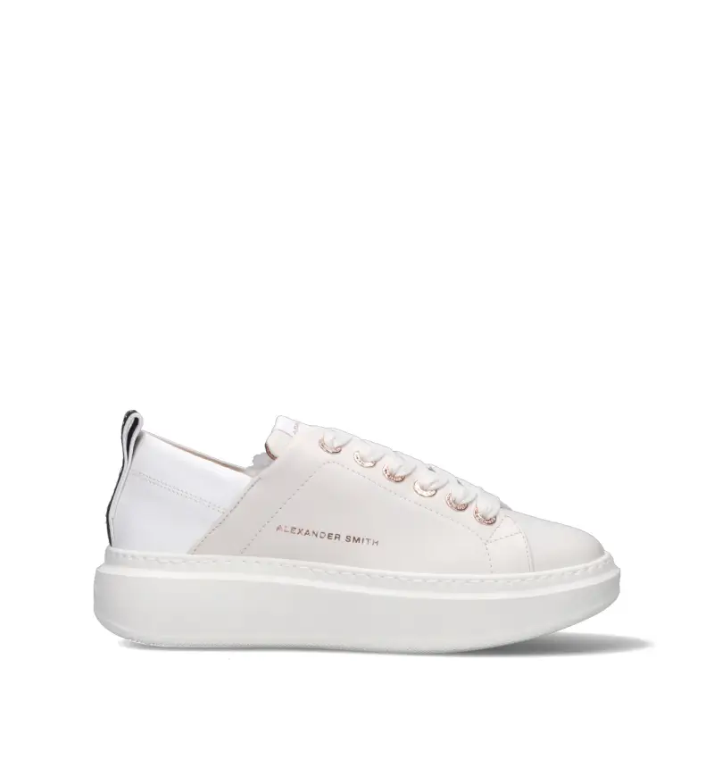 Sneaker donna bianca in pelle Vario