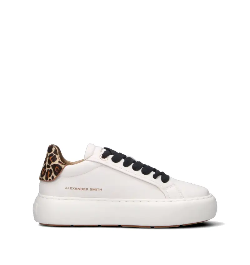 Sneaker donna bianca in pelle Vario