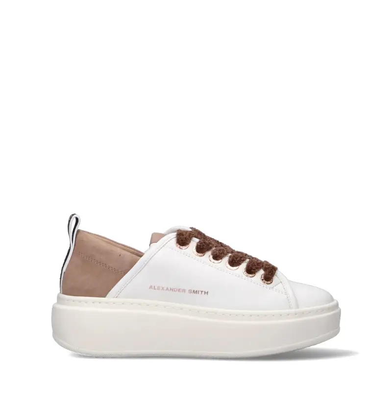 Sneaker donna bianca in pelle Vario