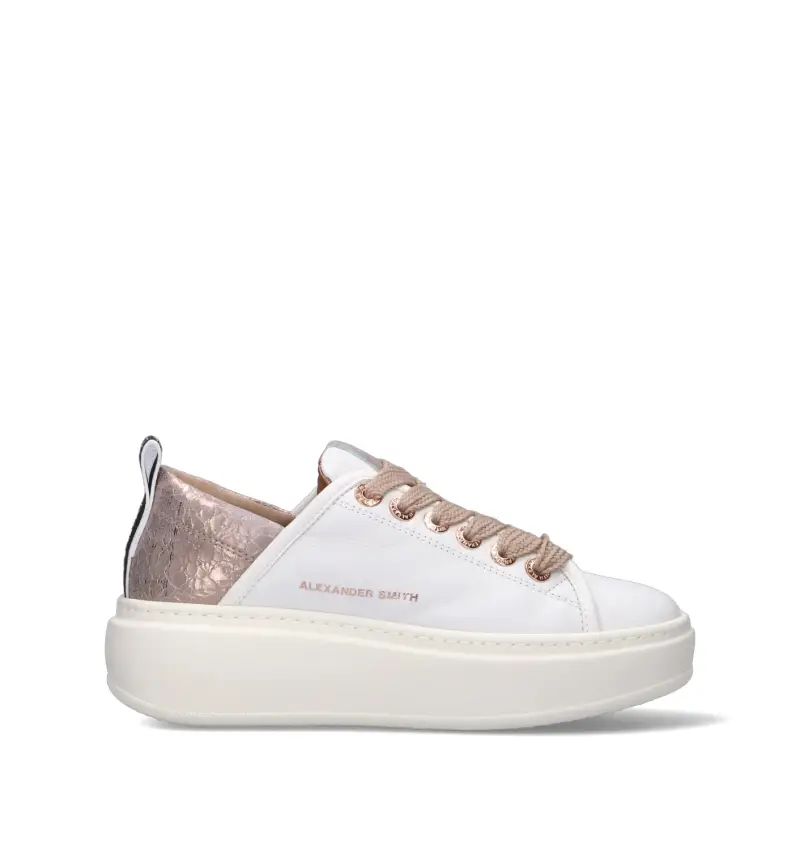 Sneaker donna bianca in pelle Vario
