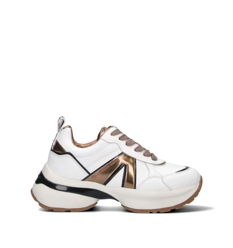 Sneaker donna bianca in pelle Vario