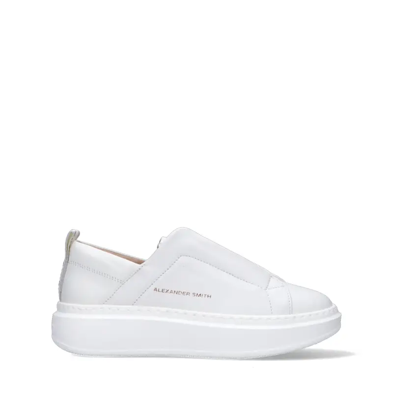 Sneaker donna bianca in pelle Vario