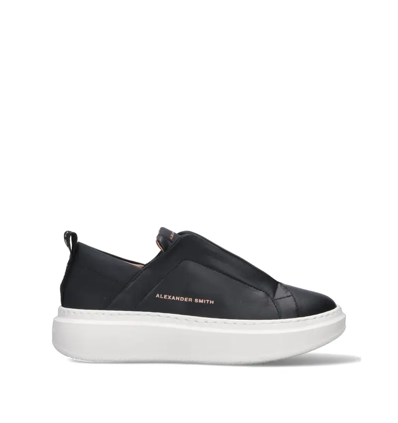 Sneaker donna nera in pelle Vario
