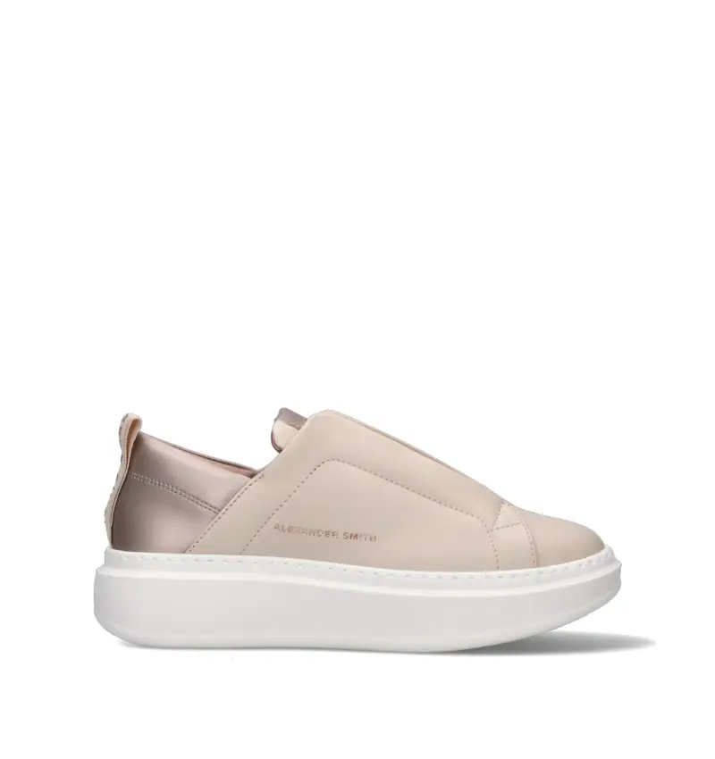 Sneaker donna nude in pelle Vario