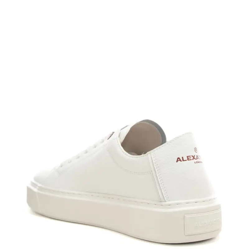 sneakers da uomo london con logo lettering a contrasto colore sul retro bianche miniatura 2