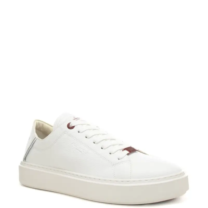 sneakers da uomo london con logo lettering a contrasto colore sul retro bianche miniatura 3