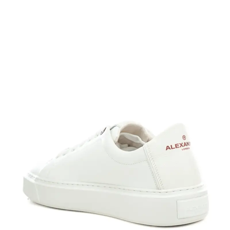 sneakers da uomo london con logo lettering a contrasto colore sul retro bianche miniatura 2