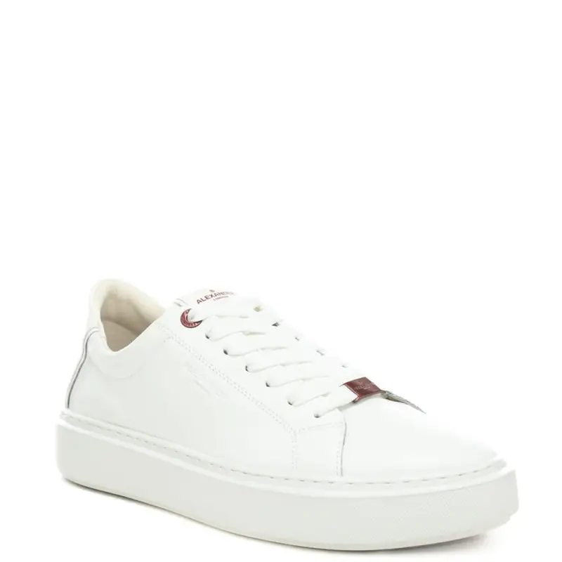 sneakers da uomo london con logo lettering a contrasto colore sul retro bianche miniatura 3