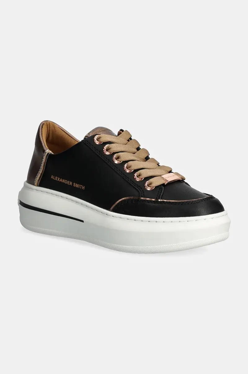sneakers in pelle Lancester colore nero ASBALSW1805BAR