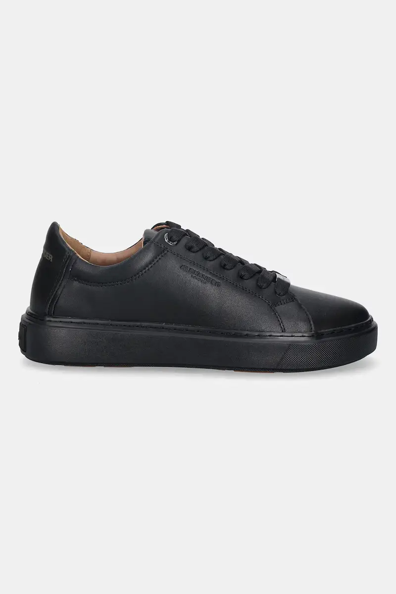 sneakers in pelle London uomo colore nero ALBCLDM9145TBK miniatura 2