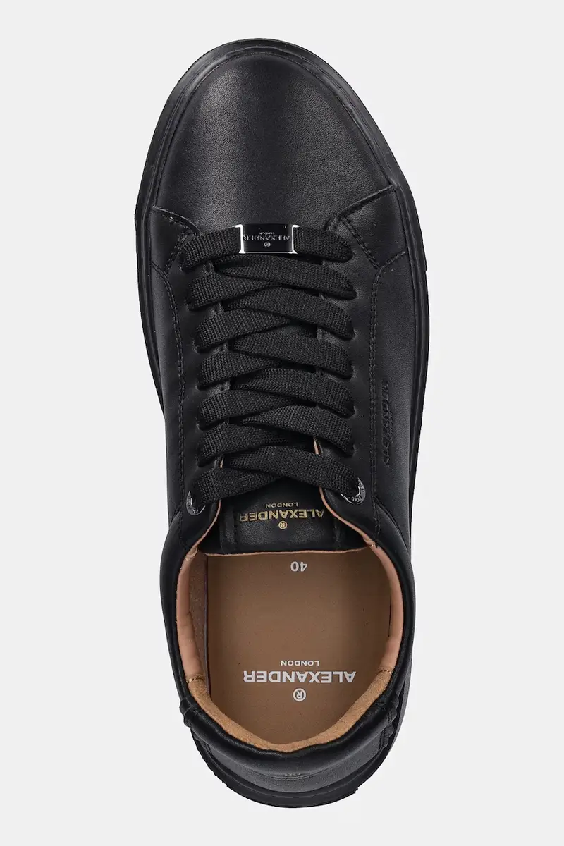 sneakers in pelle London uomo colore nero ALBCLDM9145TBK miniatura 4