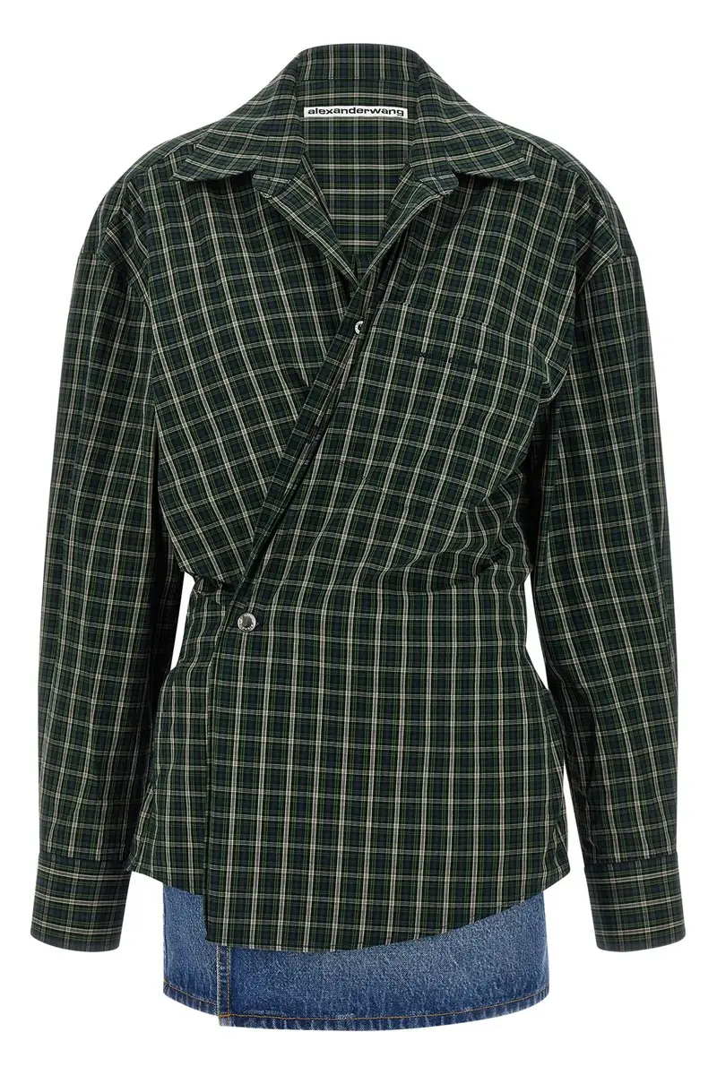 Abito Camicia Portafoglio Verde