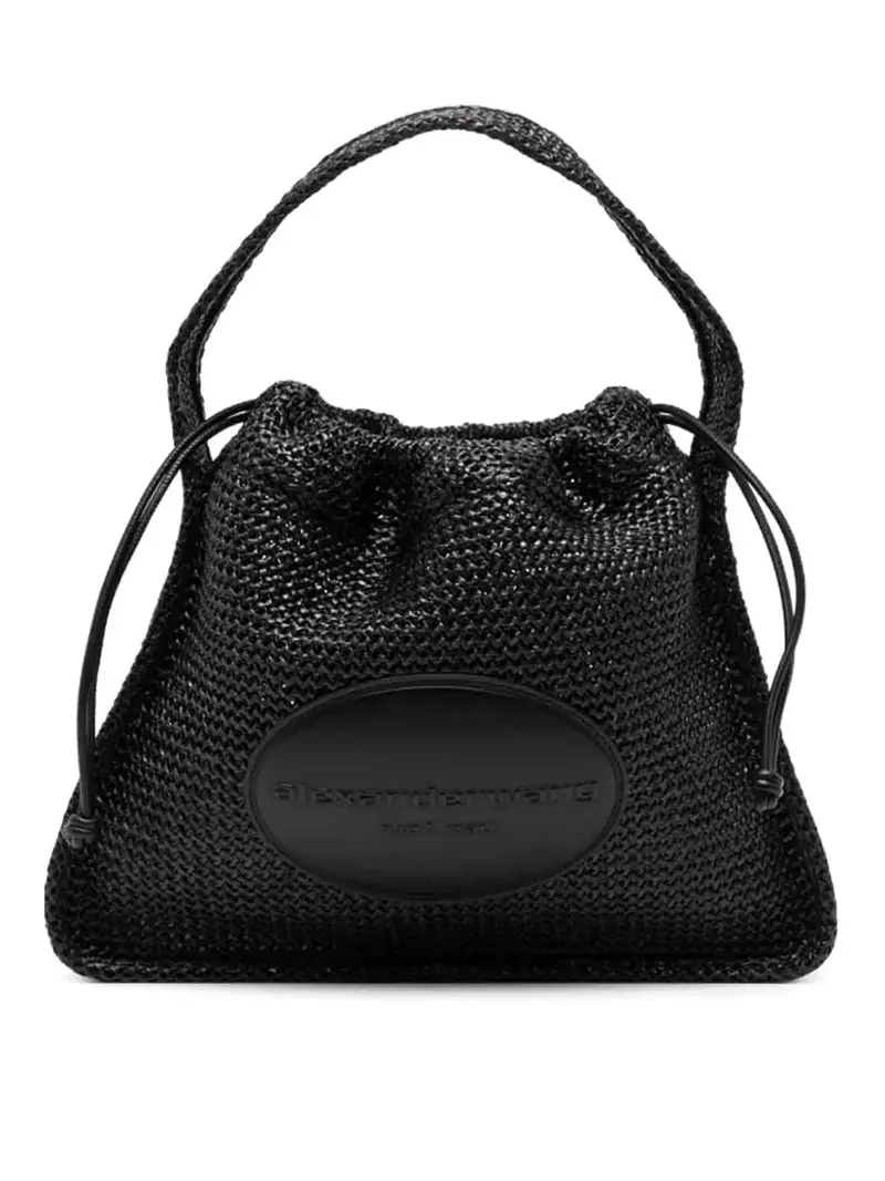 Borsa Rayan In Rafia Nero
