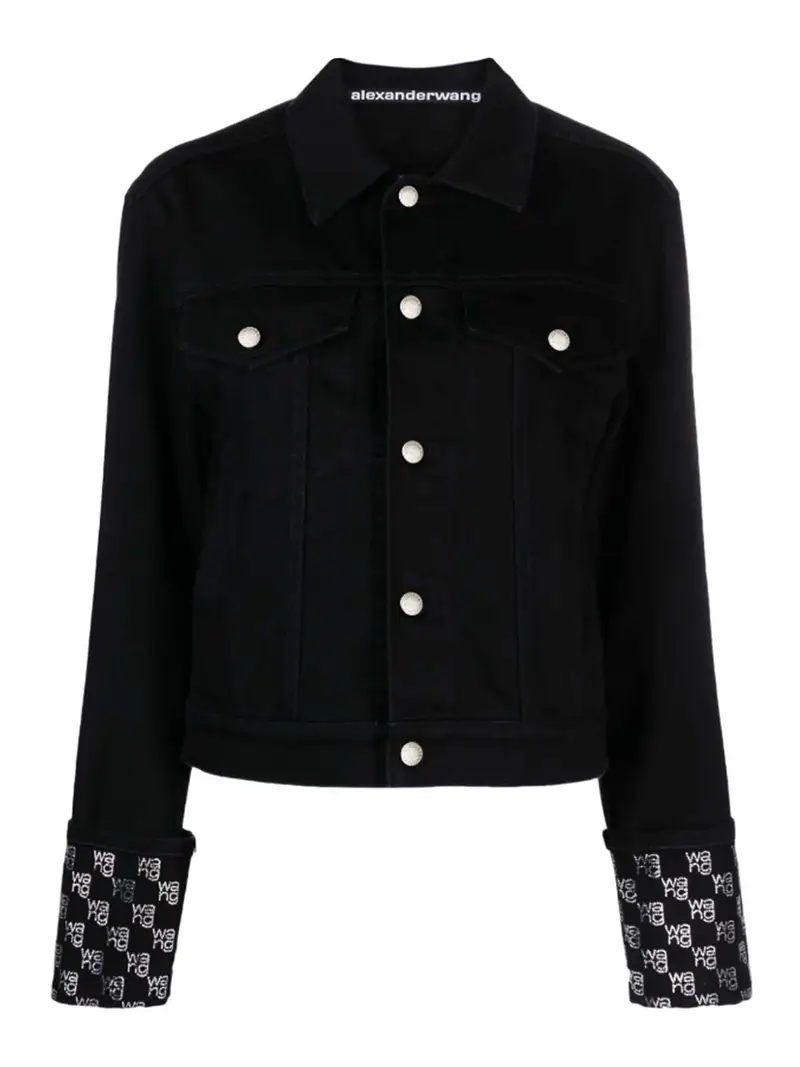 Camicia in denim di cotone nero