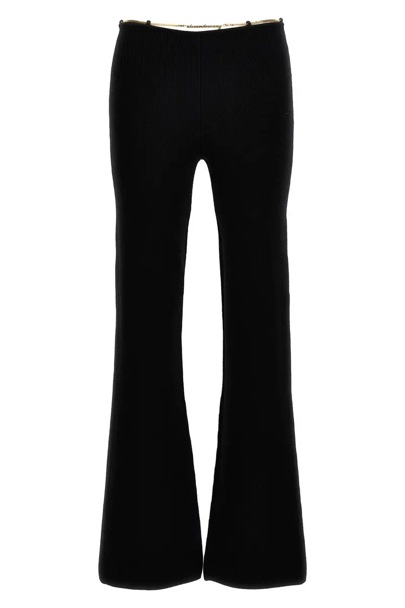 Pantalone Gold Nameplate Chain Nero