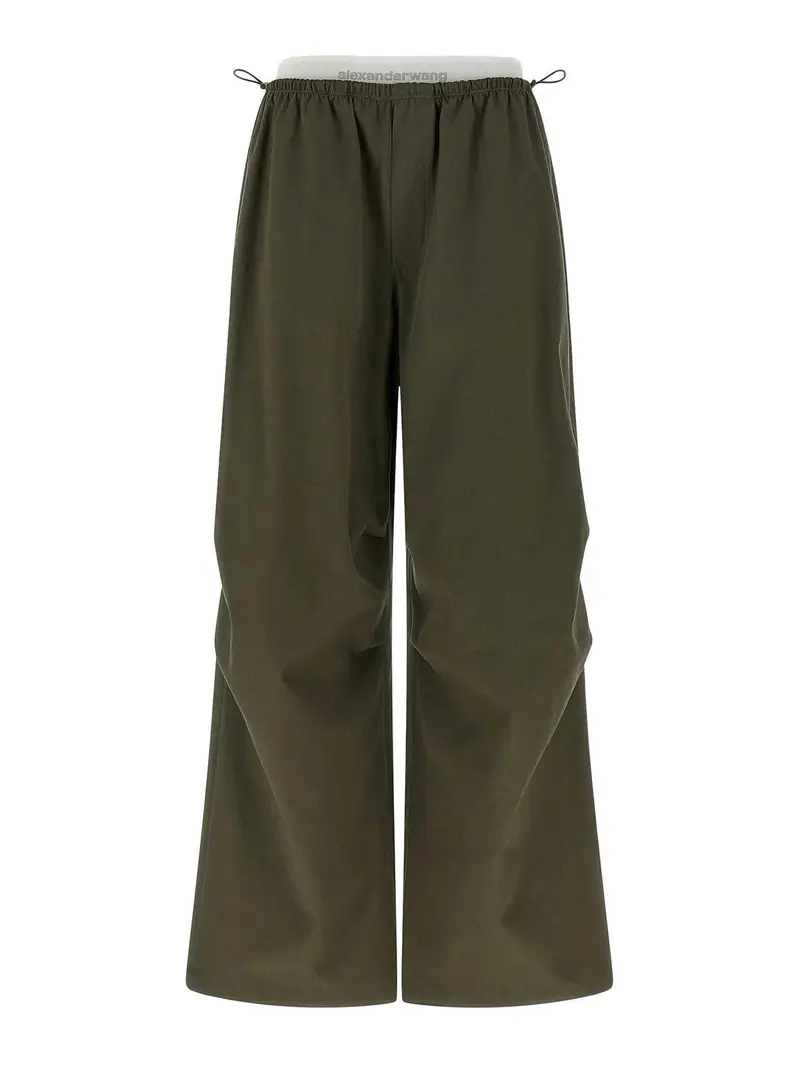 Pantaloni a vita doppio strato Verde