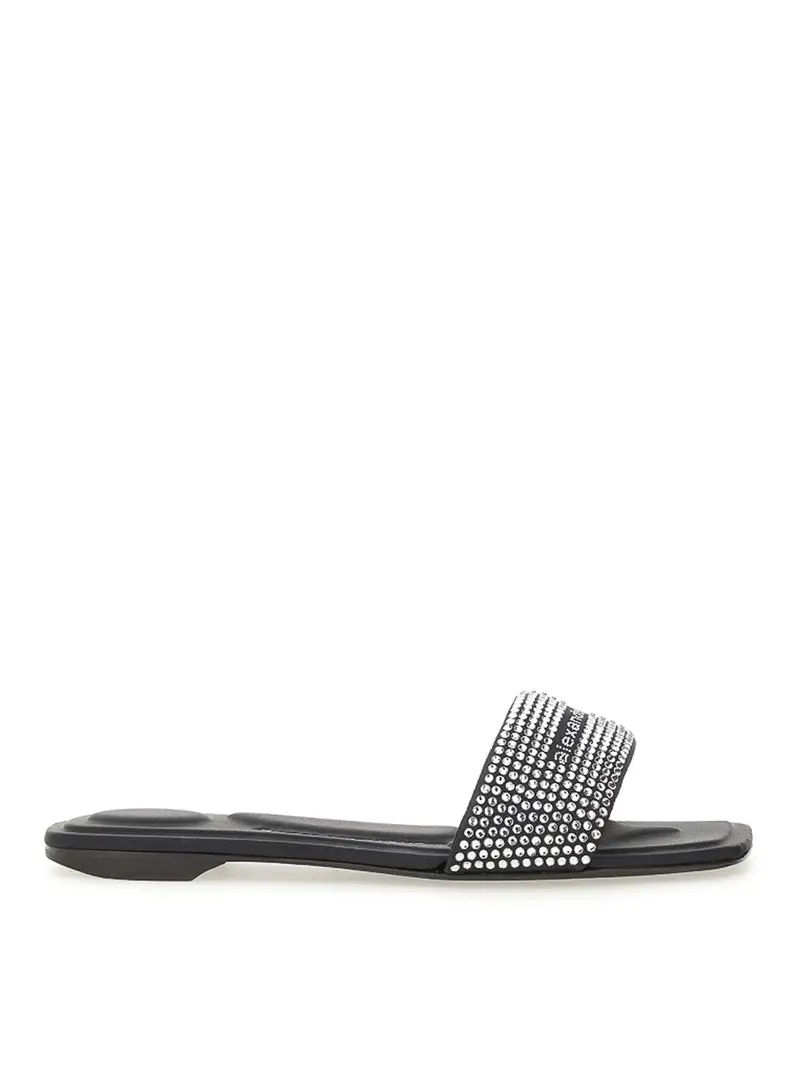 Sandalo in raso Nero