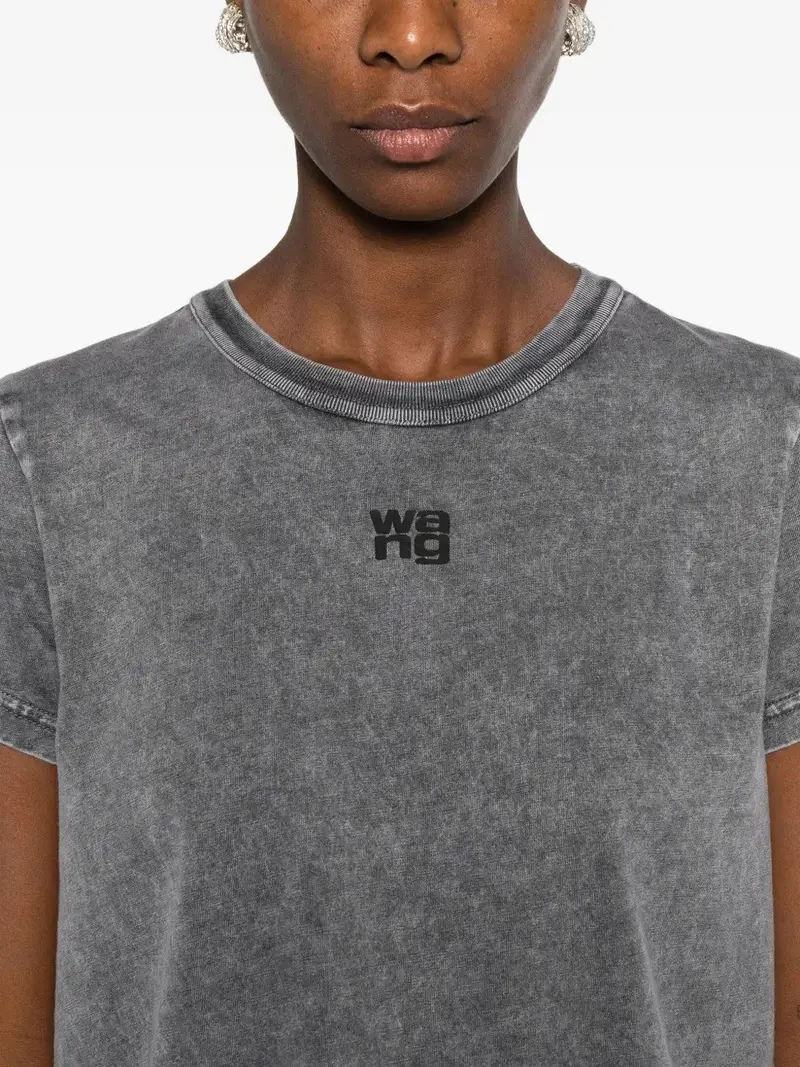 Alexander Wang T-shirt Donna Grigio 2473780 miniatura 2