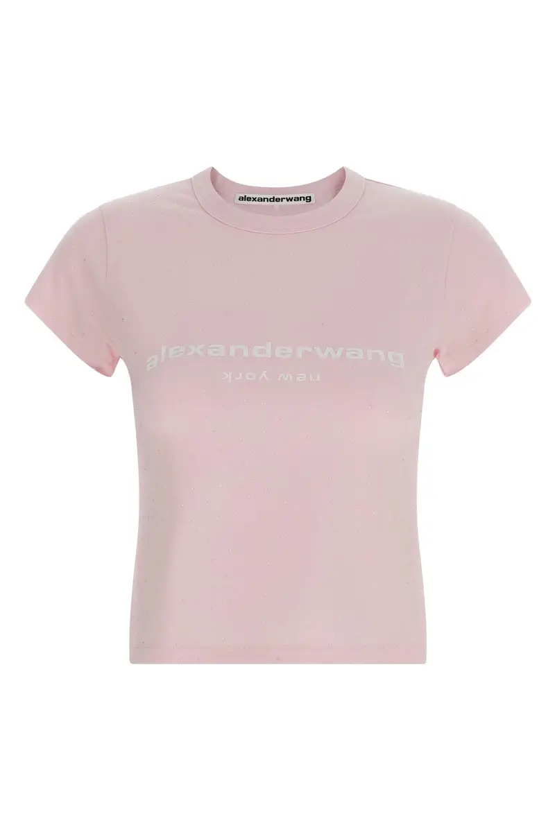 T-Shirt Logo Baby Tee Rosa