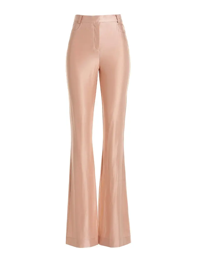 Pantaloni elasticizzati lucidi Rosa