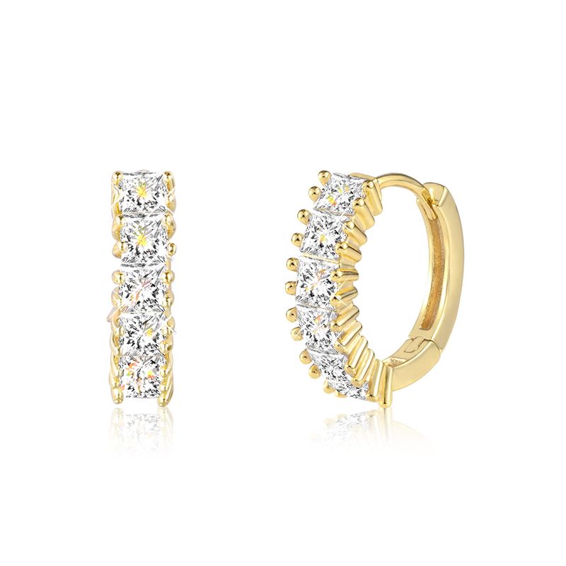 ALEXCRAFT Orecchini Cerchio Argento 925 Placcati Oro