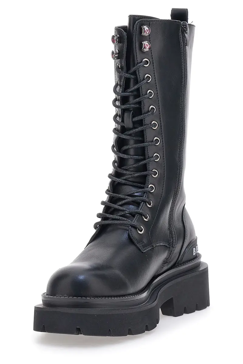 Alfini Neri Alti con Cerniera BETTYFLOWERS 121 miniatura 3