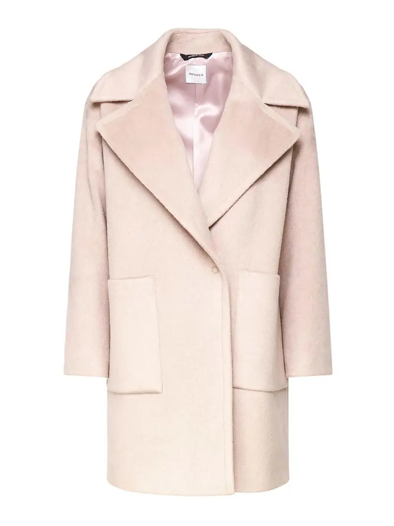 Cappotto in panno di lana Color Carne E Neutri