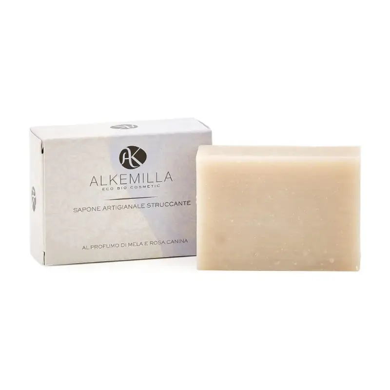 eco bio cosmetic Sapone Struccante al Profumo di Mela e Rosa Canina 100 g