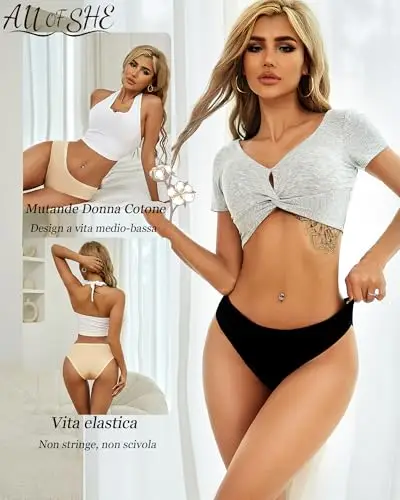 ALL OF SHE Slip Donna Nero 2706236 miniatura 2