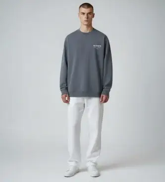 per uomo M033NB Felpa Underground (S), Blu, Casual, Grigio, Cotone, Manica lunga