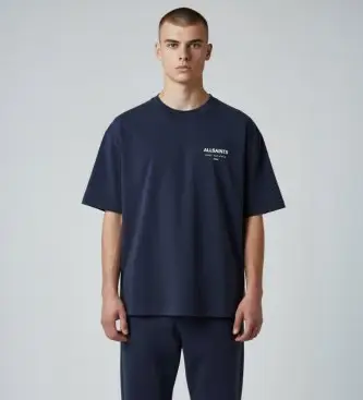 per uomo M071PB Maglietta underground (S), Casual, Cotone, Manica corta, Navy