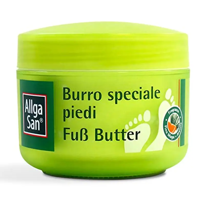 Allga San Burro Speciale Piedi - Crema Piedi Secchi e Screpolati, 200 ml - Idratante e Profumata per Piedi Vellutati Fin dalle Prime Applicazioni - Con Burro di Karitè e Burro di Cacao