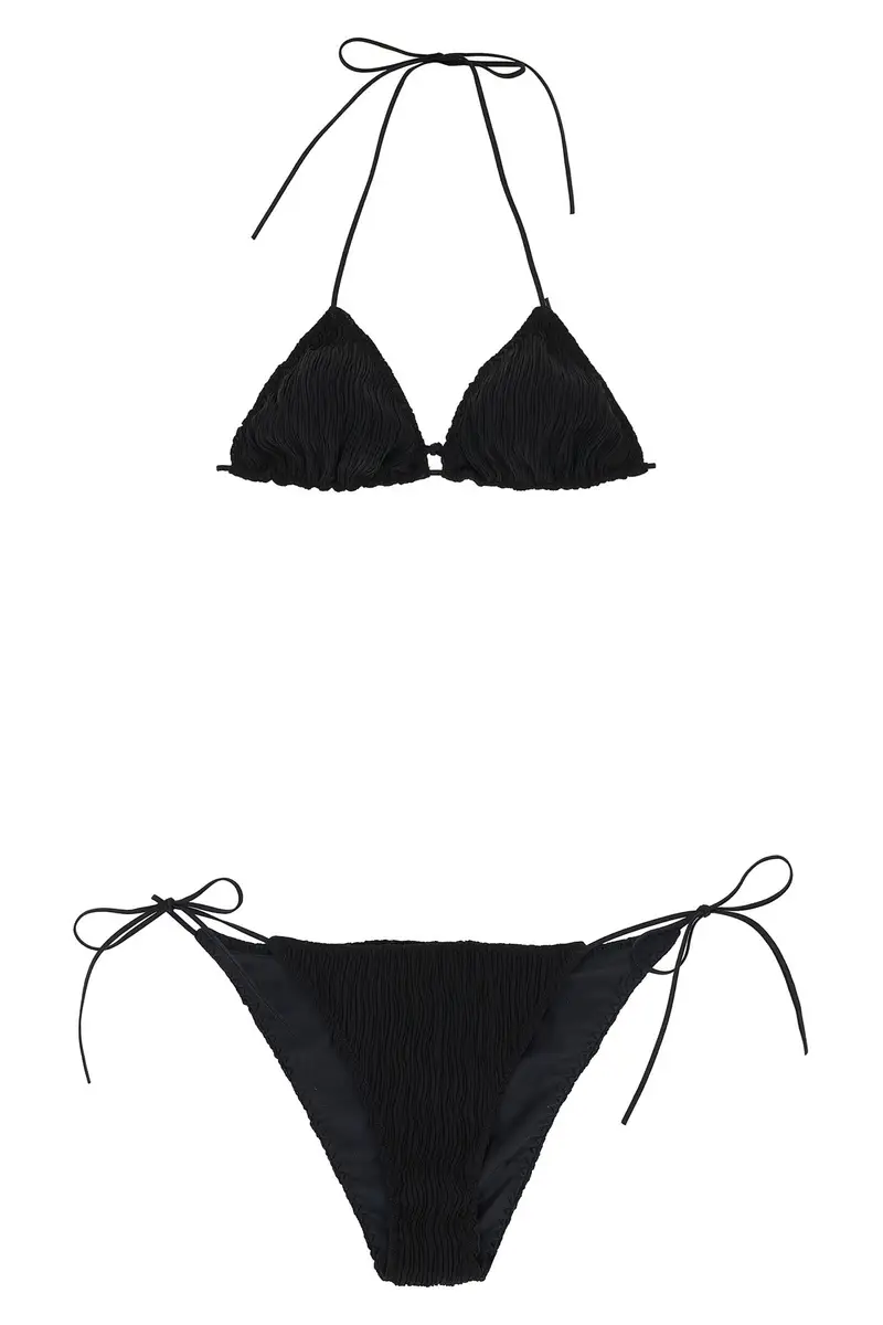 Bikini Triangle Plisse Nero