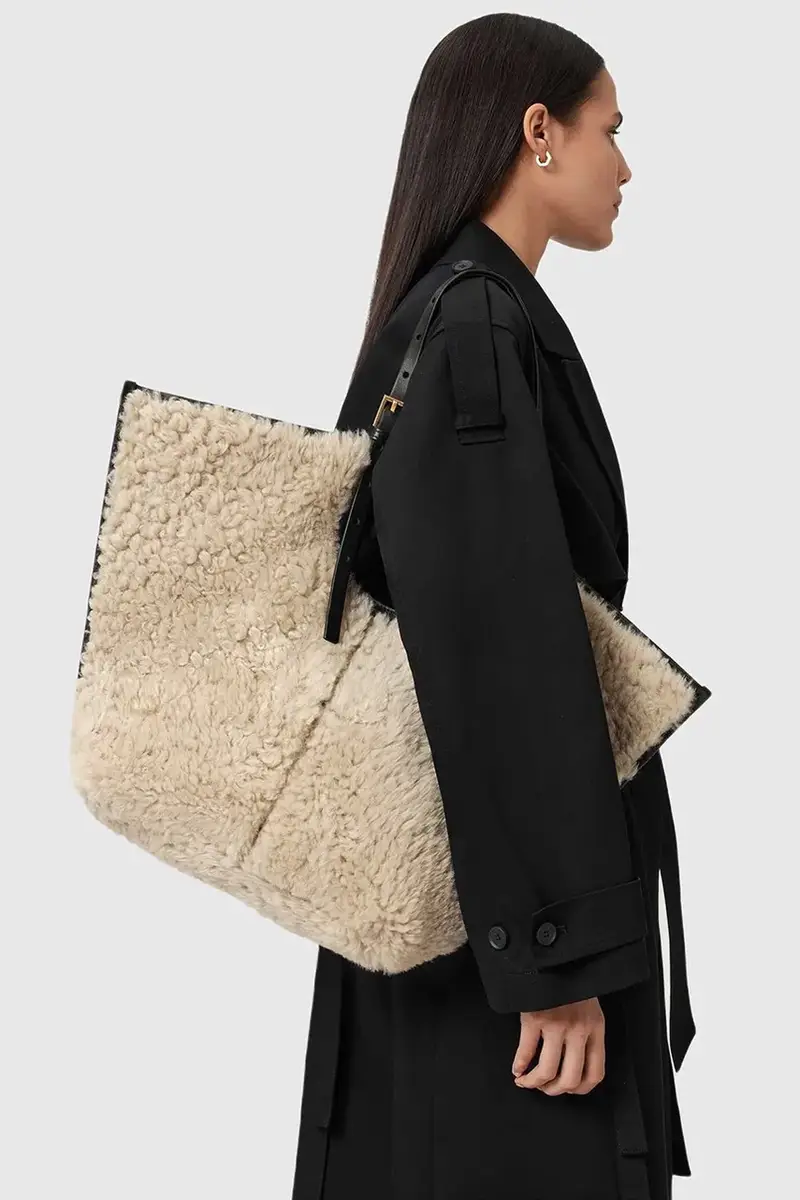 borsa in lana ARA colore beige W216XD miniatura 5