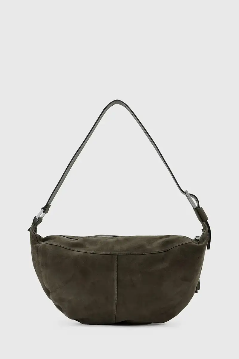 borsa in pelle scamosciata LUNA colore marrone W388XD miniatura 2