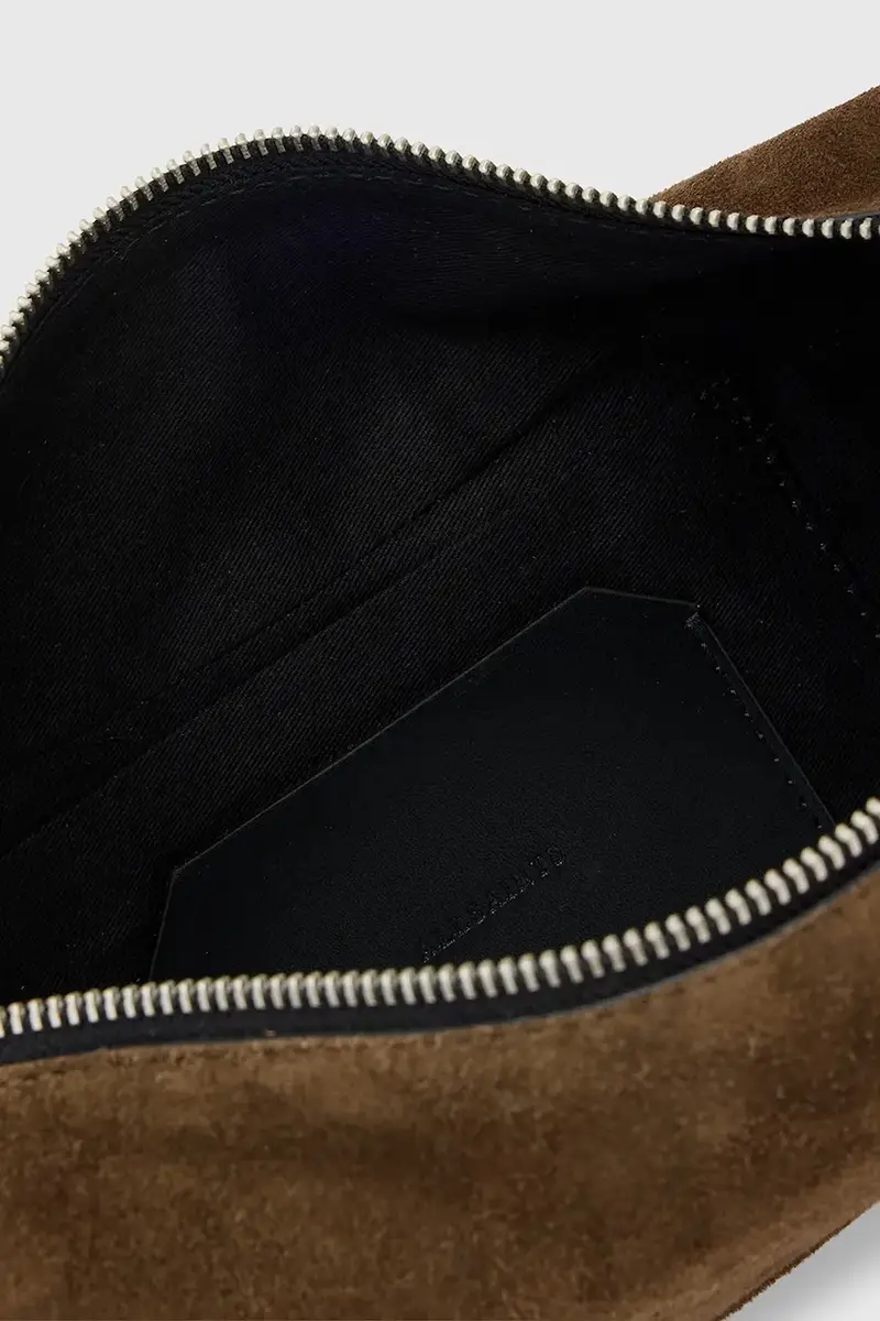 borsa in pelle scamosciata LUNA Marrone miniatura 4