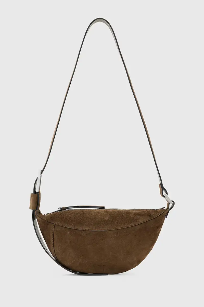 borsa in pelle scamosciata LUNA Marrone