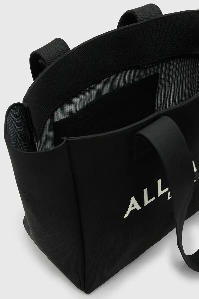 Allsaints Borsa Izzy Nero in fibra riciclata miniatura 4