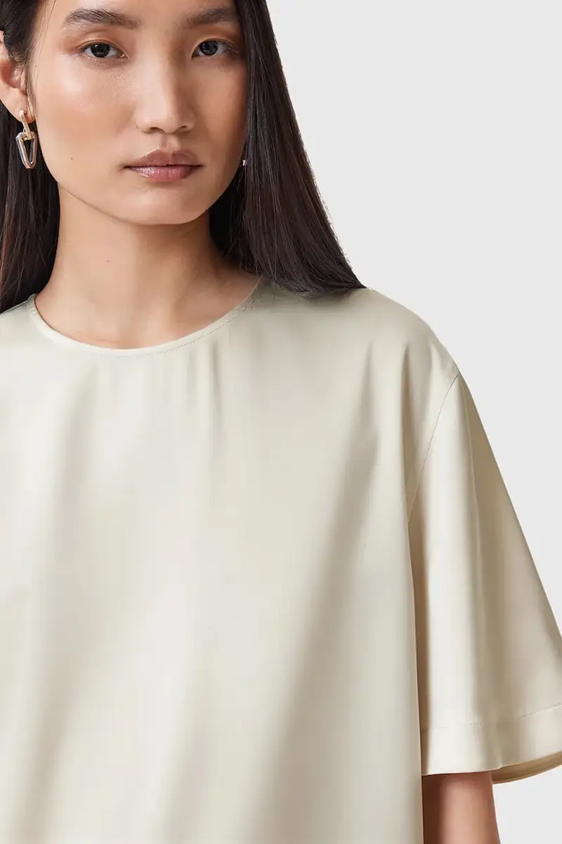 camicetta AMELIE donna colore bianco W032PC Beige miniatura 2