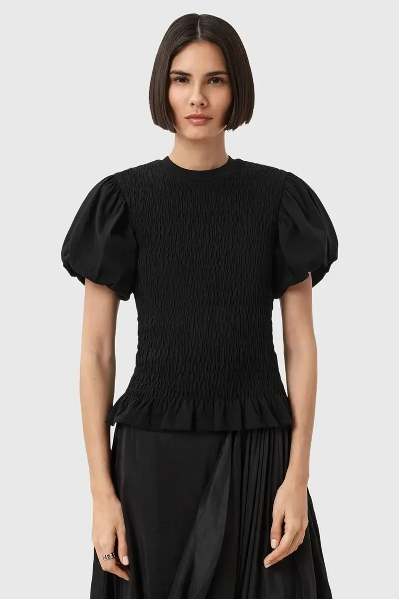 camicetta DAEL donna colore bianco W013JD Nero miniatura 3