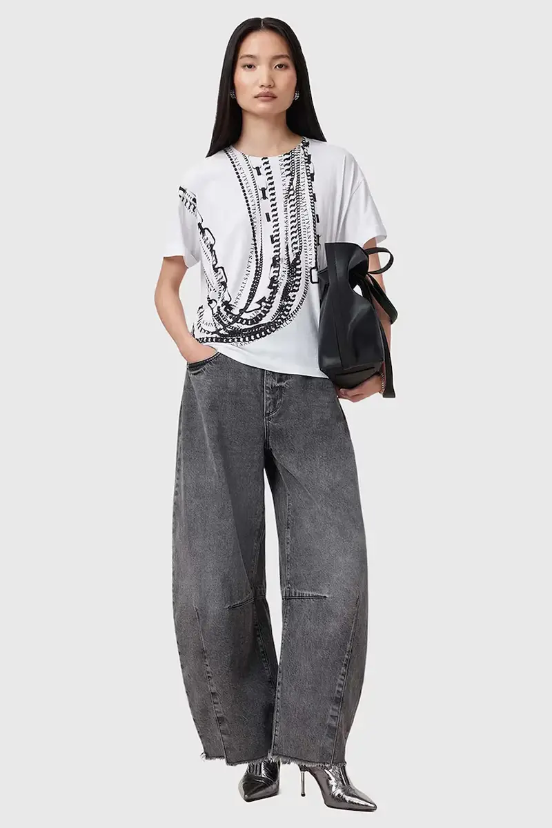 camicetta in cotone METALLO donna colore bianco W039JC miniatura 5