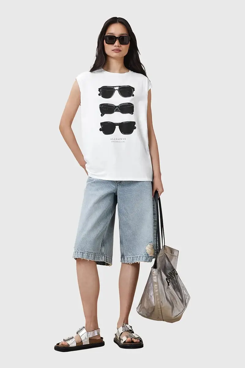 camicetta in cotone SUNNIES donna colore bianco W163JC miniatura 4